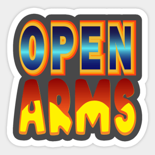 Open Arms.  Inspirational Sticker